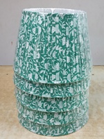 Abat-jour décoratif en coton indien écologique, plissé, moderne et traditionnel, fait main, de luxe, pour l'éclairage