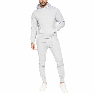Custom Men's Winter Warm Oversized Tracksuit Set Oversized Cotton Joggers with <b>Flared</b> Sweatpants Windproof Workout Hoodie Set - Product Image 1