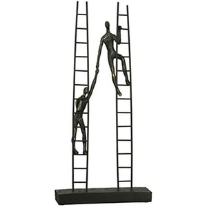 Sculpture de table moderne en métal aluminium faite à la main Espace extérieur Design de Noël-Accent sain pour la décoration intérieure Couple Dansant - Product Image 4