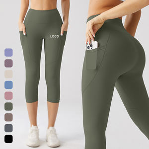 Pantalones atléticos con control de barriga hechos a medida, pantalones Cargo, mallas para mujer, pantalones de Yoga acampanados, mallas suaves para gimnasio y Yoga - Product Image 3