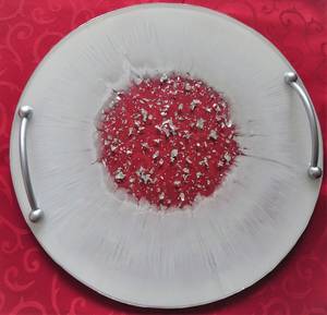 Bandeja de servicio de resina ecológica hecha a mano para desayuno, café, té y fruta para pantallas decorativas de Ramadán - Product Image 1