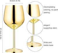 Copa de vino de acero inoxidable irrompible, mejor precio, calidad, comidas diarias reutilizables, picnics, cenas lujosas, copas clásicas
