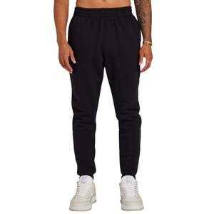 Pantalones de chándal colectivos negros para hombre, ajuste relajado, forro polar de algodón suave, cintura elástica, uso diario acogedor, detalle de logotipo Premium - Product Image 2