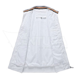 Men's Premium Quality Lightweight Slim <b>Mandarin</b> <b>Collar</b> Cotton/Polyester Bomber <b>Jacket</b> Solid Color Custom Winter Breathable - Product Image 3