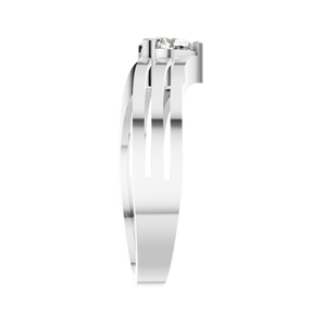 Anillo de Compromiso con Moissanita de 0.7ct en Forma de Corazón, Certificado IGI, Oro de 14K con Baño de Rodio, Diseño Multibanda, Anillo de Boda para Mujer, Venta al por Mayor - Product Image 2