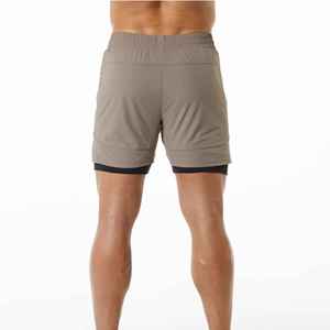 Venta al por mayor de ropa para correr unisex poliéster personalizado compresión sudor entrenamiento Fitness deportes atléticos gimnasio pantalones cortos conjuntos - Product Image 4