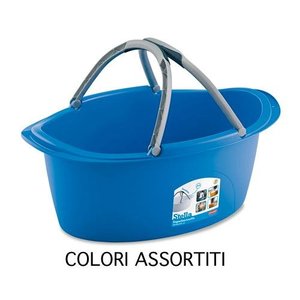 Star plastic <b>basket</b> with handles (60x40x25cm) Assorted PR181A - Product Image 1