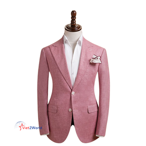 Chaqueta de lujo a medida personalizada para hombre, traje de negocios antiestático transpirable de alta calidad, plisado frontal de un solo pecho, lana 100% - Product Image 5