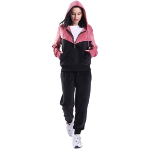 Conjunto de chándal de dos piezas con parche bordado desgastado Vintage personalizado para mujer, pantalones de chándal lavados con ácido y Sudadera con capucha para verano - Product Image 2