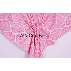 Kaftan indien 100% coton pur, taille unique, kaftan long en coton doux, robe kaftan en coton, imprimé à la main, vêtements de nuit, robe maxi - Product Image 4