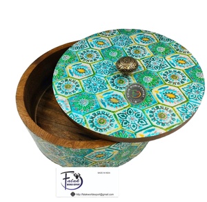 Vaisselle élégante avec couvercle pour la maison Hôtel Ustensiles de cuisine Restaurant Chapati Servant une marmite en bois de Falak World Export - Product Image 3