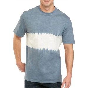 T-shirts surdimensionnés au look vintage délavé à l'acide pour hommes, en coton épais et tricoté respirant, design décontracté à épaules tombantes - Product Image 1