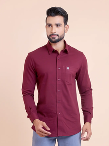 เสื้อถักแขนยาวพรีเมี่ยมสำหรับผู้ชาย, เสื้อเชิ้ตแขนยาวคลาสสิกสวมใส่สบายอเนกประสงค์เหมาะสำหรับโอกาสทางการ - Product Image 2