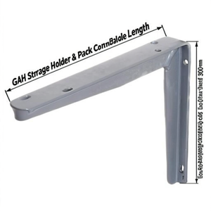 Soporte y Estante de Almacenamiento GAH, Longitud de la Consola 550 mm, Altura 300 mm, Acero Crudo Galvanizado en Caliente, Capacidad de Carga 110 kg - Product Image 3