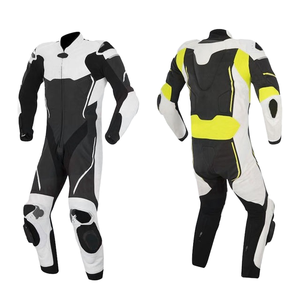 Traje de Motociclista de Alta Calidad para Hombre, Chaqueta Impermeable de Cuero Genuino para Carreras de Motos, Talla XL - Product Image 1