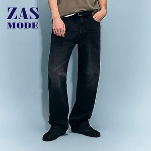 Nueva llegada: Pantalones vaqueros holgados de corte recto para hombre, de alta calidad, personalizados, para otoño e invierno, estilo casual, hechos en Bangladesh. - Product Image 1