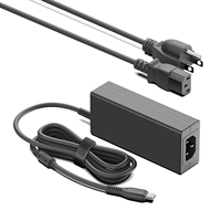 Adaptor Daya AC DC Eksternal 65W dengan Input AC 3-Pin Ber grounding, Catu Daya Desktop