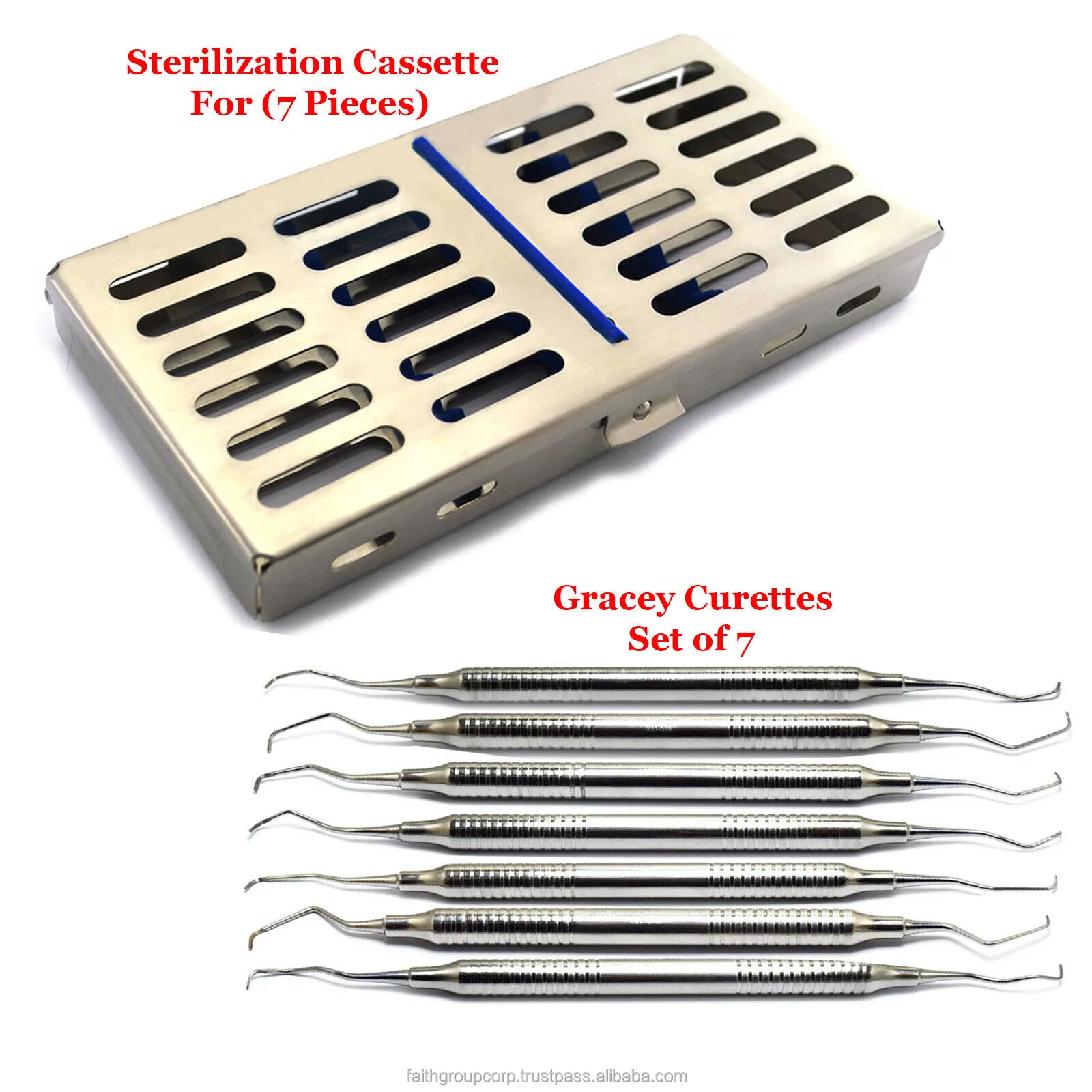 Venda quente 7 Pcs Gracey Curetas Higiene Periodontal Raiz Dental planejamento Lab Instruments