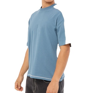 Customized Heavyweight Longline Arm Panel Pattern <b>Down</b> Shoulder Woven Fabric Trendy Sports Regular Fit OEM Srvice Men Shirt - Product Image 5