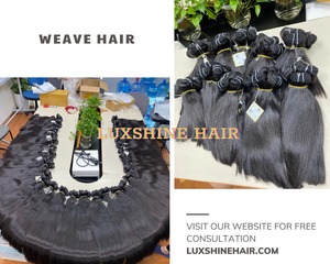 Extensions de cheveux de couleur naturelle à double trame à la machine vietnamienne cuticules alignées tissage en stock de cheveux vierges bruts - Product Image 6