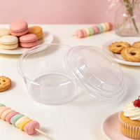 Boîte à dessert en plastique PET transparent de qualité alimentaire avec couvercle, fabricant OEM ODM pour gâteaux, pâtisseries, bonbons, boulangerie, en gros