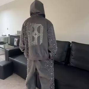 Vente en gros de dernière conception de survêtement en strass coupe ajustée de qualité supérieure survêtement en strass à la mode couleur différente personnalisée - Product Image 2