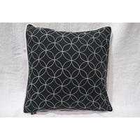 Housse de coussin carrée moderne en coton 100% pur, tissée et brodée, pour la maison et l'hôtellerie, fabriquée en Inde
