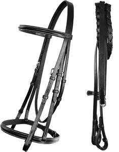 Bride élevée traditionnellement abordable avec rênes lacées | Bride pour cheval - Product Image 1