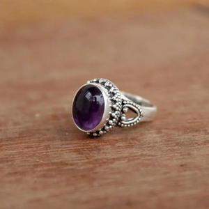 Anillo de Amatista Más Vendido, Plata de Ley 925, Diseño Clásico, Piedra Preciosa Genuina, Piedra de Nacimiento de Febrero, Joyería al por Mayor - Product Image 3