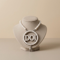 Nouveau style personnalisé – Collier pendentif étoile orientale en perles d'imitation bouddhistes DOI pour femme – Lanière de commande pour sororité
