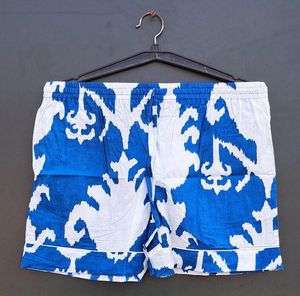 Ropa de playa de manga corta azul y blanca para mujer, Conjunto de pijama de tela tejida, ropa de dormir informal con cierre de cordón, regalo de verano perfecto para ella - Product Image 3