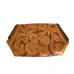 กระเป๋าใส่เหรียญสไตล์ตะวันตกของผู้หญิงกระเป๋าคลัทช์หนังขนสัตว์สีน้ำตาลกระเป๋าสตางค์ที่ไม่ซ้ำใครพร้อมซิปปิด - Product Image 4