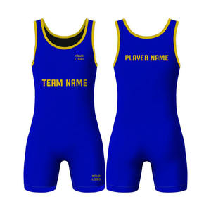 ชุดเสื้อกล้ามนักมวยปล้ำสำหรับเยาวชนยกน้ำหนักพิมพ์ลายซับลิเมชันโลโก้ได้ตามต้องการ - Product Image 4