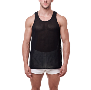High Quality Breathable Custom Logo Men's Running Mash Tank Top Unisex Casual Eco-Friendly 100% Cotton Quick Dry - Product Image 1