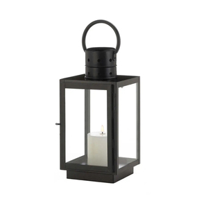 Elegant Black Metal Mini Decorative Candle Lanterns <b>Tealight</b> Candle <b>Holder</b> Pleasant Designed Solid Iron and Glass Lantern - Product Image 5