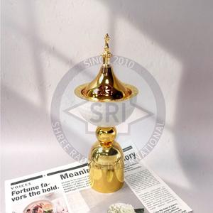 Eid Home Decor Brûleur d'encens en métal Artisanat Motif islamique Logo personnalisé Diffuseur d'encens décoratif en métal pays arabes - Product Image 5