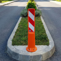 Poteau délimiteur directionnel flexible de 75 cm en PU avec bande réfléchissante pour la sécurité routière et la gestion du trafic – Cône de signalisation routière
