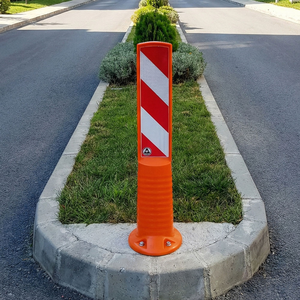 Delimitador Direccional Flexible de 75 cm con Cinta Reflectante de PU, Poste Delimitador para Carreteras y Seguridad Vial, Cono de Tráfico - Product Image 2