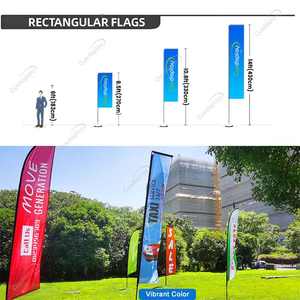 ชุดเสาธงขนนกทรงหยดน้ำสี่เหลี่ยมผืนผ้าสำหรับชายหาดเสาธงยักษ์ทำจากไฟเบอร์กลาสอลูมิเนียม - Product Image 3