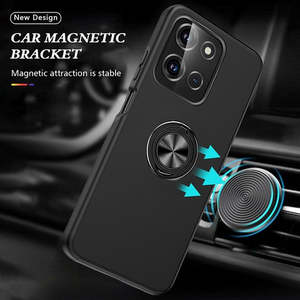 เคส iPhone 16 Pro Max 6.9 ลายเพ้นท์สีน้ำมัน พร้อมขาตั้งแม่เหล็กแบบแบน สีดำ - Product Image 3