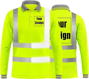 Alta Vis OEM Ropa de trabajo protectora Reflectante Seguridad Polo Camiseta Trabajo al aire libre Cintas reflectoras industriales Camisa de construcción - Product Image 2