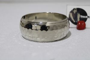 <b>Silver</b> Color Hammered Design Brass <b>Bangle</b> for <b>Women</b> New Fashion Traditional Style for Anniversary - Product Image 3