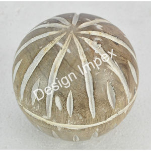 Bola Decorativa de Madera para Decoración de Mesa, Diseño Artesanal, Decoración de Interiores para el Hogar, Bola de Madera, Decoración Navideña - Product Image 5