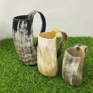 CUKTURE DE VIKING FABRIQUÉE À LA MAIN TASSE DE CORNE À BOIRE VIKING DRINKING Tankard Tasse en corne Verre naturel pour Noël - Product Image 6