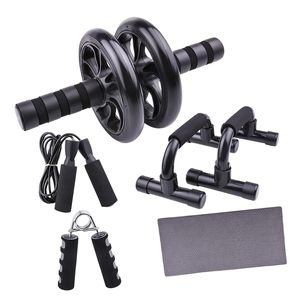 Set de 7 piezas de espuma para ruedas, mangos de empuje, cuerda de saltar, entrenador de fuerza de agarre, set portátil de fitness para el core, azul, verde, negro, para gimnasio - Product Image 1