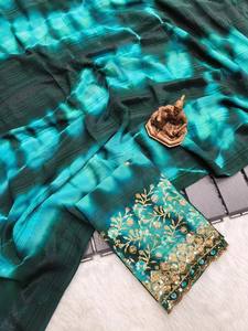 ชุดส่าหรีพิมพ์ลายแบบพรีเมียมคอลเลคชั่นส่าหรีดีไซน์เนอร์ทันสมัยพิมพ์ลายสุดเพอร์เฟกต์สำหรับงานแต่งงานของผู้หญิง - Product Image 6