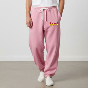 Pantalones Deportivos de Algodón 100% a Precio Accesible al por Mayor, Color Sólido, Cintura Elástica, Estilo Urbano, Corte Recto, Estilo Casual - Product Image 1