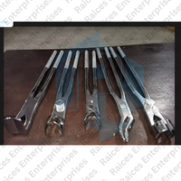 Kit de pinces dentaires équines professionnelles 4 pièces outils d'extraction de dents de cheval Instruments vétérinaires en acier inoxydable