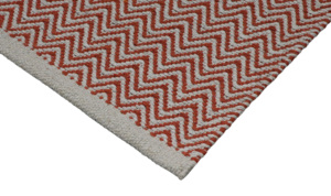 Ivoire rouille moderne Chevron Design tissé à la main réversible coton tapis Durable intérieur extérieur décor à la maison pour la prière voyage - Product Image 4