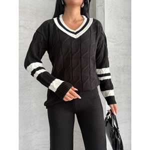 Conjunto de Suéter Tejido con Adornos para Mujer 1564 - Product Image 3